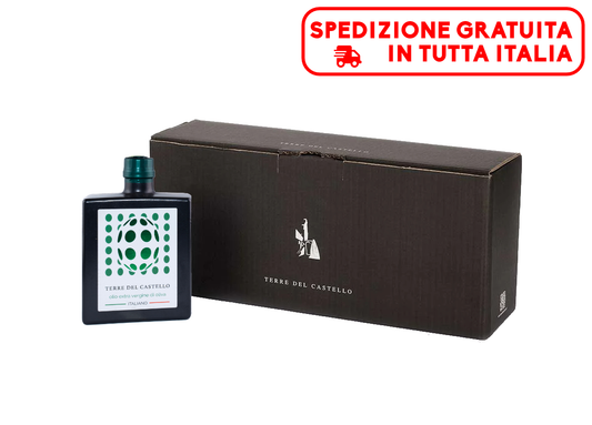 6 Bottiglie in Box Olio Extravergine di Oliva di Qualità Superiore – Raccolta 2024/2025  Blend Frantoio Moraiolo e Leccino